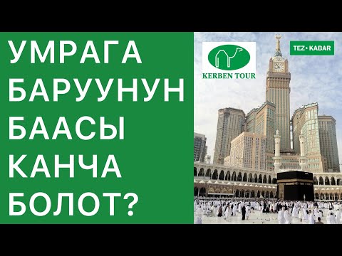 Видео: УМРАГА канча АКЧА кетет?  БААСЫН билип алыңыздар  -  КЕРБЕН ТУР компаниясынан АНЫК ЖООПТОР