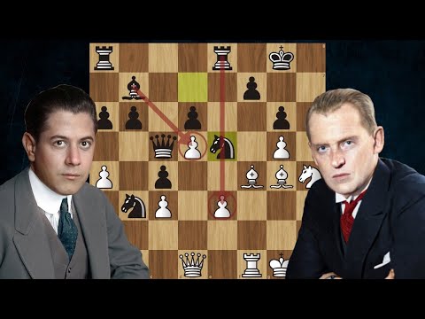 Видео: А.Алехин - Х.Р.Капабланка ♟ Ободрал, как липку! Шахматы