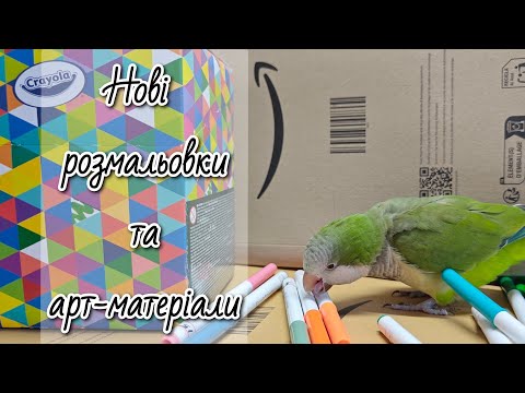 Видео: Розпакування посилки з Amazon, нові Арт-матеріали та розмальовки / фломастери crayola 150