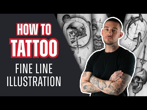 Видео: Как сделать татуировку с тонкими линиями в стиле Алекса Ллойда | Уроки татуировок