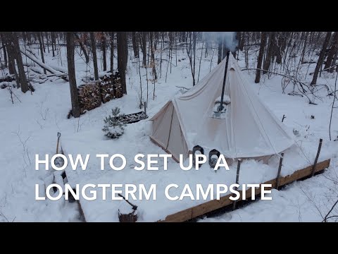 Видео: Как обустроить долгосрочный кемпинг с палаткой, площадкой для палатки, палаткой Stout Bell, камен...