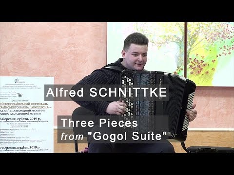 Видео: Schnittke: Clerks, Ball, Overcoat ACCORDION Gogol Suite Hilchenko Шнитке Гоголь сюита Гільченко баян