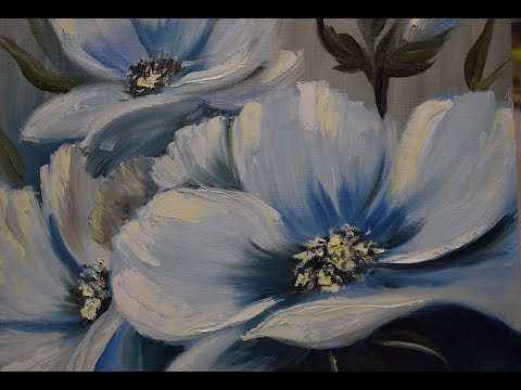 Видео: Пишем маслом цветы!