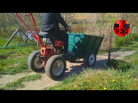 Видео: ПЕРЕВОЗКА ЗЕМЛИ передний адаптер к мотоблоку