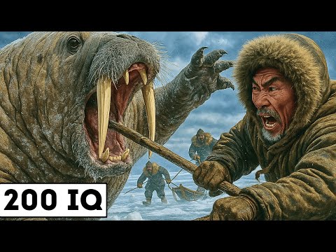 Видео: Как инуиты охотятся на моржа весом 1000 килограмм