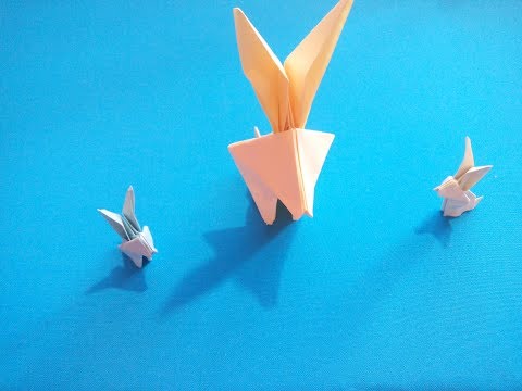 Видео: Как сделать зайца из бумаги. How to make a paper hare