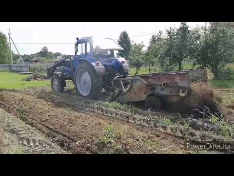 Видео: Польская картофелекопалка Z-609переделанная в навесную