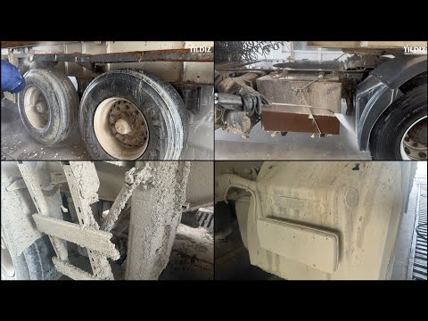 Видео: ГРЯЗЬ как КАМЕНЬ! Как тщательно помыть грузовик? FIRST CLEAN! #удовлетворяет #асмр