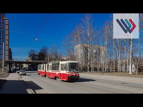 Видео: 2.04.23 Трамвайный маршрут 6 борт. 3435 в Санкт-Петербурге.