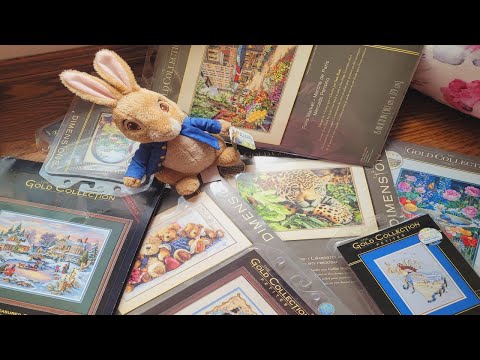 Видео: Мои запасы наборов для вышивки крестиком. Заглянем в хомячьи кладовые. Знакомство. Dimensions ,1 ч.