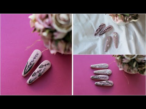 Видео: Заколочка с вышивкой/ Вышивка/ Лаванда/ Мастер-класс по вышивке