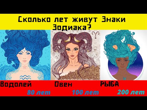 Видео: Сколько лет живут Знаки Зодиака ?