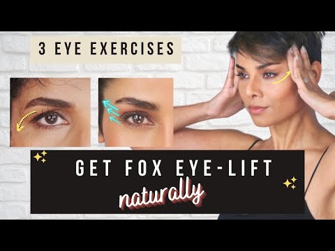 Видео: 3 упражнения для век и массажа глаз, которые помогут добиться эффекта FOX EYE LIFT/устранить нави...