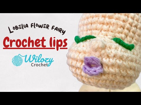 Видео: Как связать куклу крючком: Вязание губ для куклы крючком — Как вязать крючком для начинающих, мас...