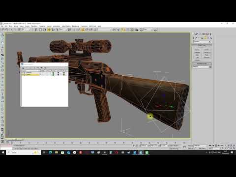 Видео: Создание нового оружия для «Far Cry» - 3DS-Max-8 - риггинг оружия и скининг рук