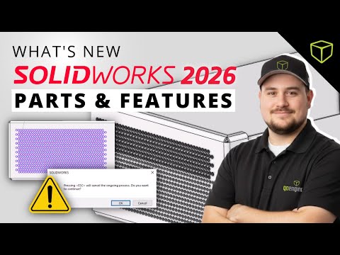 Видео: Что нового в SOLIDWORKS 2026: более интеллектуальные детали и расширенный контроль над функциями