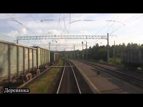 Видео: Пяжиева Сельга - Петрозаводск-Пассажирский (Октябрьская ж\д, РЖД)