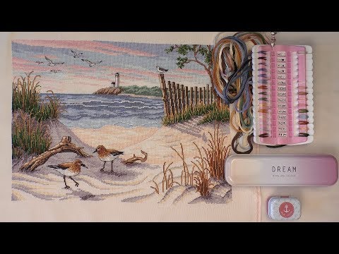 Видео: 15. Готовая работа ТИХИЙ ПЛЯЖ от Classic Design | Продвижение ОСЕННИХ процессов | Вышивка крестом.