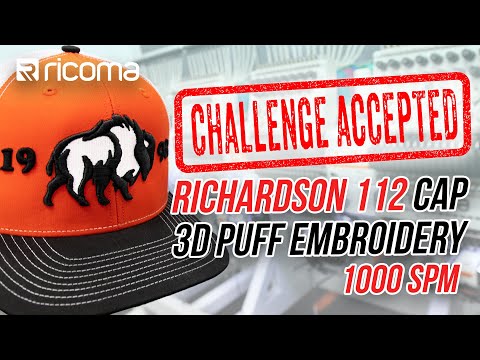 Видео: RICHARDSON CAPS 3D Puff Embroidery Challenge со скоростью 1000 стежков в минуту — миссия невыполн...