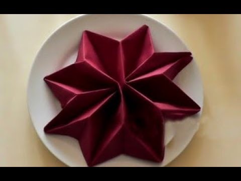 Видео: Красиво-Легко Сложить Салфетки Новогодний Рождественский Стол 2020. Рождественская Звезда.