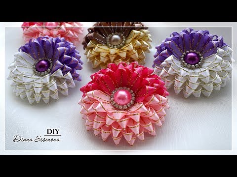 Видео: Резинки для волос из узкой ленты 0,6 см. Канзаши. Простой МК. DIY. Kanzashi. Scrunchy.