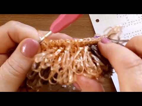 Видео: Именная мочалка - с рисунком "ромбы".