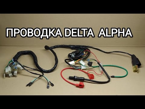 Видео: Проводка мопеда Дельта Альфа "MOTOTECH" 6 фишек у руля. Обзор