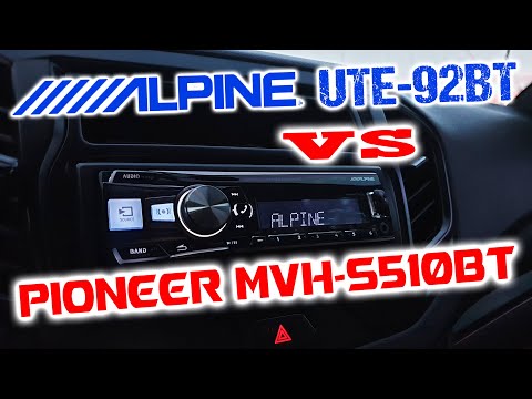 Видео: Лучшая магнитола для Автозвука! Alpine ute-92bt vs Pioneer MVH-X510BT и MVH-X580BT. Обзор.