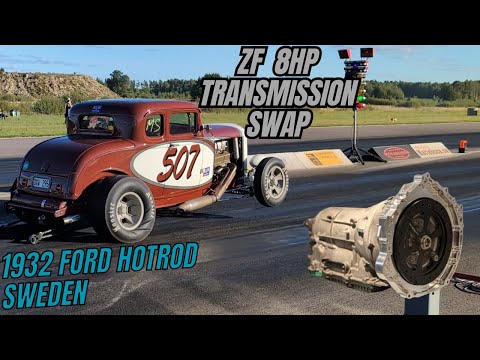 Видео: ZF 8HP, замена суперчарджера на Ford Coupe Hotrod 1932 года в Швеции