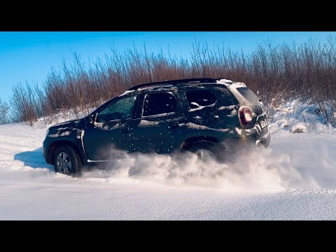 Видео: Dacia Duster 4WD 1.5-K9K Diesel. Как он заводится в морозы. Тест по глубокому снегу. Псков.