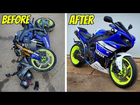 Видео: ВОССТАНОВЛЕНИЕ ПОВРЕЖДЕННОГО мотоцикла Yamaha R1 2014 года (полная перестройка в режиме таймлапс)...
