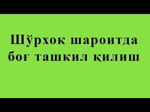 Видео: Шўрхок шароитда боғ ташкил қилиш