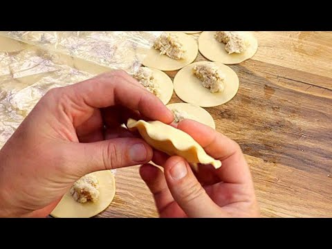 Видео: Вареники с курицей — тесто, фарш и лепка без ошибок! Идеальные вареники, которые не лопаются. МК.