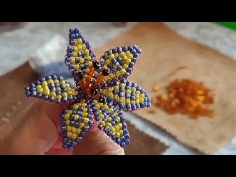 Видео: #Бисер. #Цветы из бисера. Перекрëстное #плетение /часть 2/ Моë #хобби #рукоделие