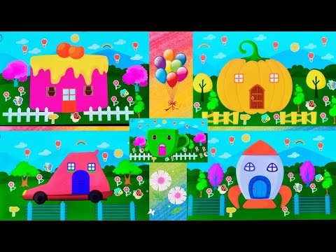 Видео: Рисование волшебных рук, Садовая игра, Что сделать из бумаги, #Шорты