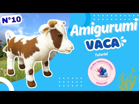 Видео: Урок 10: реалистичная корова амигуруми с рогами и хвостом 🐄 корова крючком от Celina  Innovations