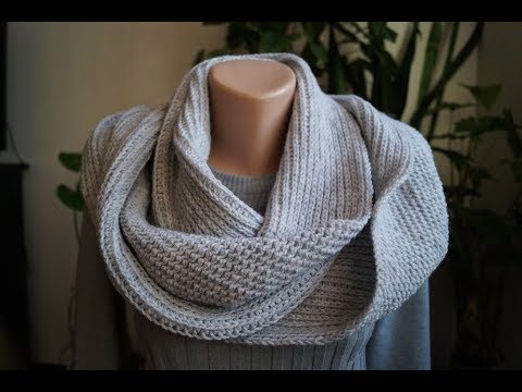Видео: Такой снуд (хомут) понравится всем.  (Плюс теплое горлышко) С работой справятся и начинающие.