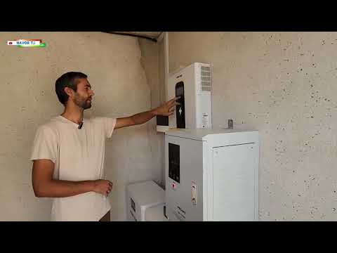 Видео: Установка Солнечный Панель 11кв Запас батарея 32кв Насб Кардем 