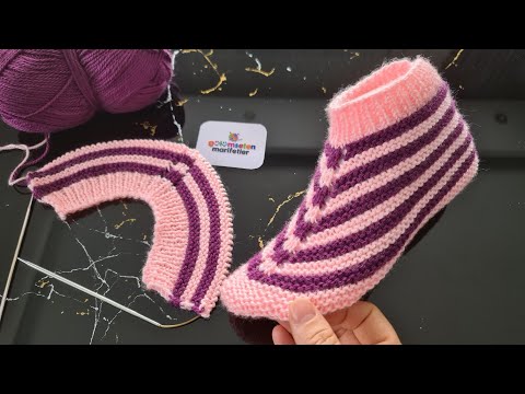 Видео: Очень красиво вязание сапог носков Вязание дамских пинеток выкройкой