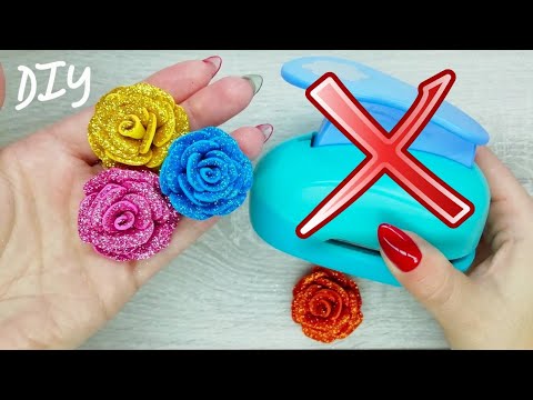 Видео: Глиттерный фоамиран и Розы ГОТОВЫ Очень Просто/МК Наталья Мазер