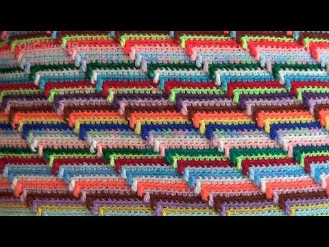 Видео: Рельефный 3D узор крючком. Groovyghan. A relief pattern crocheted. Вяжем с Оксаной Валерьевной.