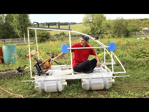 Видео: Бутылочная лодка с мотором от бензопилы Урал 2