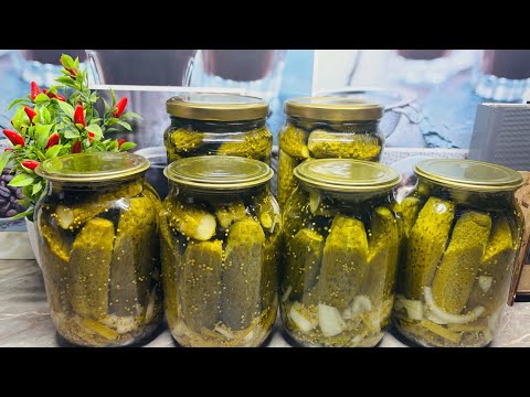 Видео: Хрустящие Огурцы на Зиму Очень Вкусный и Простой Рецепт ! Обалденные Огурцы без Стерилизации !