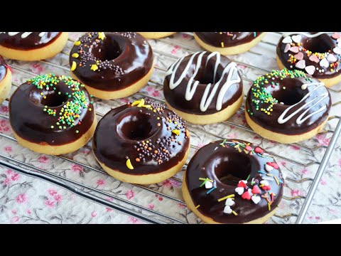 Видео: Пышные пончики в духовке. Пончики с шоколадом | Lush donuts in the oven. Donuts with chocolate