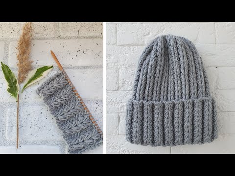 Видео: Узор "Колосок" прямыми рядами. Процесс вязания плюс схема.