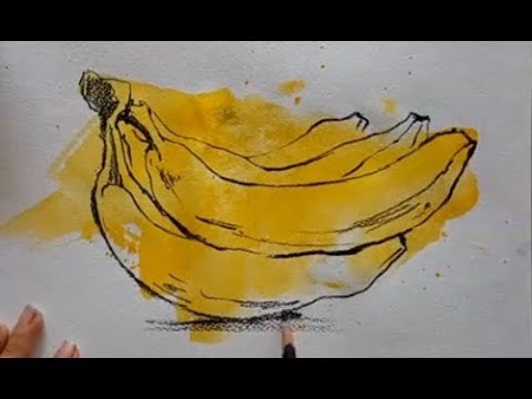 Видео: Уроки по скетчингу. Быстрый скетч винограда и банана