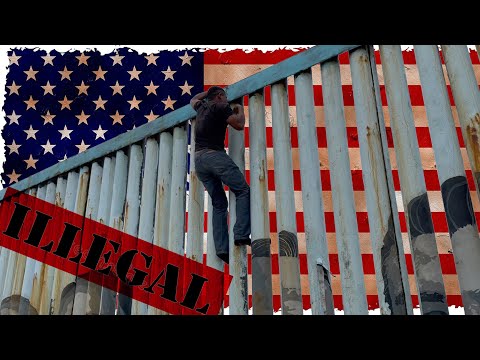 Видео: Как нелегальные мигранты перелезают стену на границе США и Мексики - Тихуана