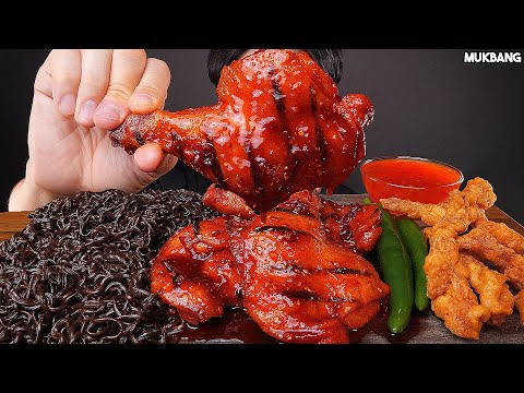 Видео: острая лапша и курица GHOST PEPPER NOODLES 🌶 SPICY BBQ CHICKEN EATING ASMR MUKBANG