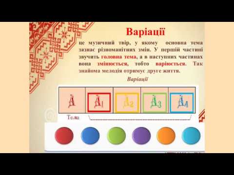 Видео: Урок музичного мистецтва 3 клас - Варіаційна форма в музиці