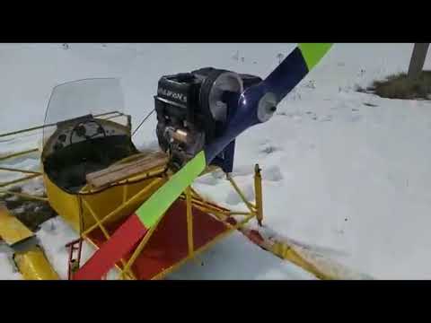 Видео: Аэросани,4-х лыжные. Самара. Матюшин Александр.